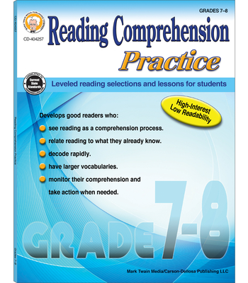 Reading Comprehension Practice, Grades 7-8 By Janet P. Sitter Cover Image
