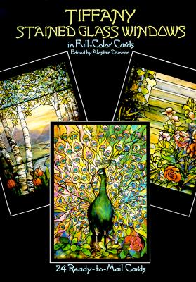 Tiffany Stained Glass Windows: 24 Cards (Card Books) Cover Image