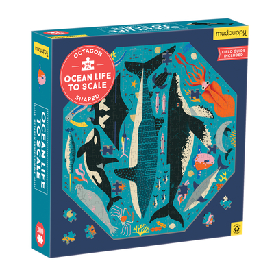 Ocean Life to Scale 300 Piece Octagon Shaped Puzzle By Galison Mudpuppy (Created by) Cover Image