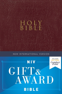 Niv, Gift and Award Bible, Leather-Look, Burgundy, Red Letter Edition, Comfort Print By Zondervan Cover Image