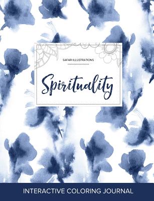 Adult Coloring Journal: Spirituality (Safari Illustrations, Blue Orchid) Cover Image