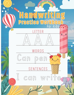 Print Handwriting Workbook: Handwriting Practice for Kids (Paperback) 