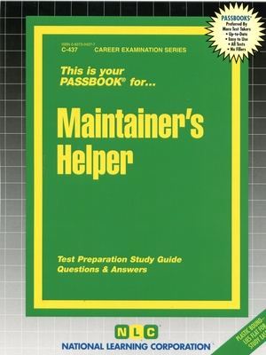 Maintainer's Helper (Career Examination Series #437) By National Learning Corporation Cover Image