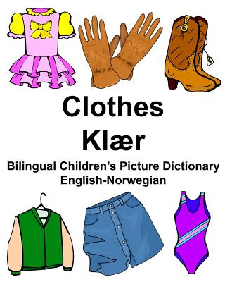English-Norwegian Clothes/Klær Bilingual Children's Picture Dictionary (Freebilingualbooks.com)