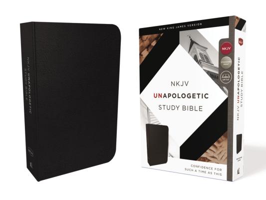 NKJV, Unapologetic Study Bible, Bonded Leather, Black, Red Letter Edition: Confidence for Such a Time as This Cover Image