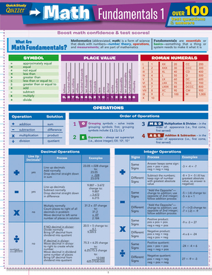 Math Fundamentals 1 (Quick Study: Quizzer) By Peggy Warren Cover Image