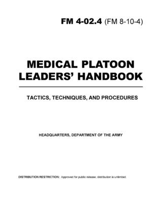 FM 4-02.4 Medical Platoon Leaders Handbook Cover Image