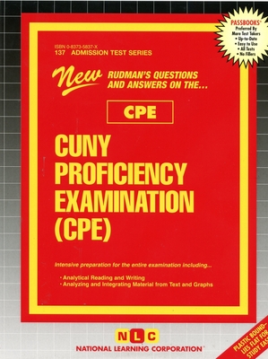 CUNY Proficiency Examination (CPE): Passbooks Study Guide (Admission Test Series (ATS)) By National Learning Corporation Cover Image