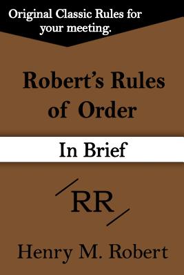 Robert's Rules of Order (In Brief) Cover Image