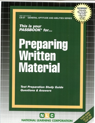 PREPARING WRITTEN MATERIAL: Passbooks Study Guide (General Aptitude and Abilities Series) Cover Image