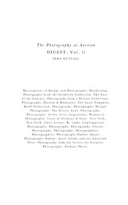 Photography at Auction Digest: Volume II By Fern Nuttall Cover Image