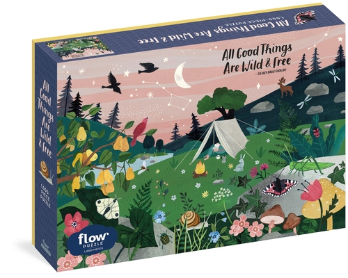 All Good Things Are Wild and Free 1,000-Piece Puzzle (Flow) Adults Families Picture Quote Mindfulness Gift By Irene Smit, Astrid van der Hulst, Editors of Flow magazine, Valesca van Waveren (Illustrator) Cover Image