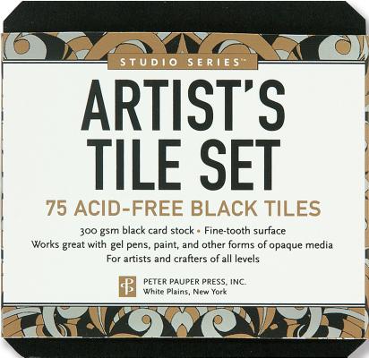 Studio Series Artist's Tile Set: Black: 75 Acid-Free Black Tiles By Inc Peter Pauper Press (Created by) Cover Image