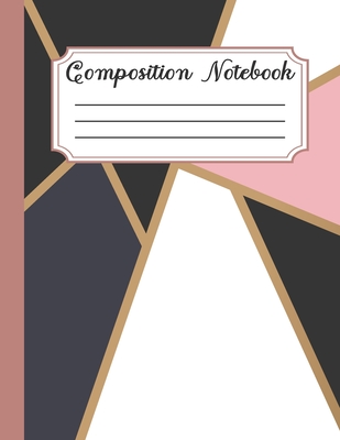 Composition Notebook: Glossy Marble Cover, Wide Ruled College Notepad 8.5 x 11 100 pages Cover Image