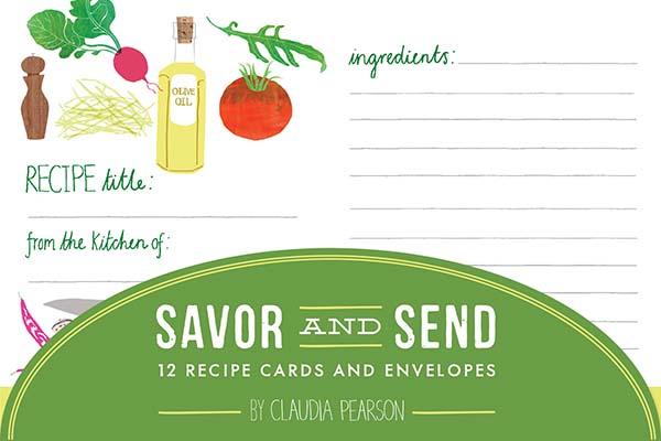 Savor and Send: 12 Recipe Cards and Envelopes
