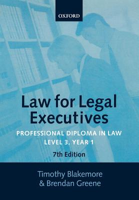 Law for Legal Executives: Professional Diploma in Law. Level 3, Year. 1 Cover Image