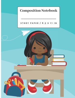 Composition Notebook: African American Schoolgirl Story Paper notebook for Kindergarten - Third Grade. Cover Image