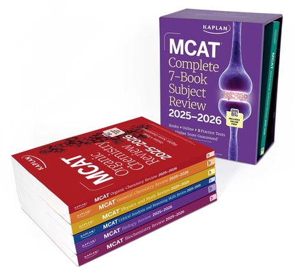 MCAT Complete 7-Book Subject Review 2025-2026, Set Includes Books, Online Prep, 3 Practice Tests (Kaplan Test Prep) Cover Image
