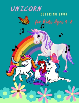 Unicorn Coloring Book For Kids Ages 4-8 US Edition: 50 Pictures To