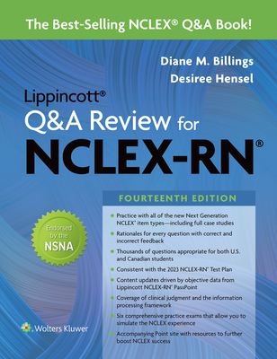 Lippincott Q&A Review for NCLEX-RN By Diane Billings, Desiree Hensel Cover Image