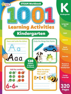 Active Minds 1001 Kindergarten Learning Activities: A Steam Workbook By Sequoia Children's Publishing Cover Image