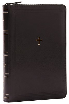 NKJV Compact Paragraph-Style Bible W/ 43,000 Cross References, Black Leathersoft with Zipper, Red Letter, Comfort Print: Holy Bible, New King James Ve By Thomas Nelson Cover Image