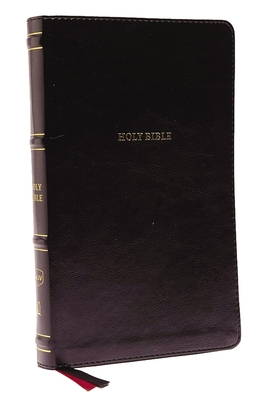 Nkjv, Thinline Bible, Leathersoft, Black, Thumb Indexed, Red Letter Edition, Comfort Print: Holy Bible, New King James Version By Thomas Nelson Cover Image