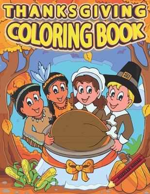 Thanksgiving Coloring Book: Fall and Thanksgiving Coloring Books for Kids and Adults By Puzzler Squad Cover Image