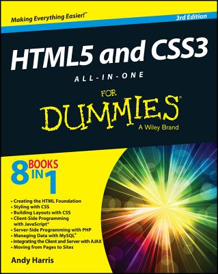 HTML5 and CSS3 All-In-One for Dummies By Andy Harris Cover Image