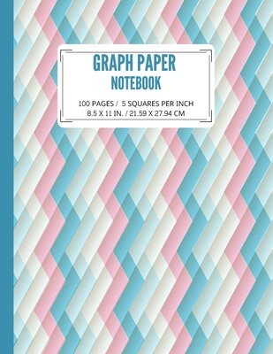 Graph Paper Notebook 5 Squares per inch: Quad Ruled 1/5 Inch Squares - 5 Squares per Inch Composition Book - Double Sided Sheets - Chevron Style (100 Cover Image