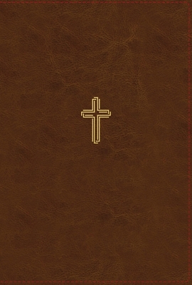 Nasb, Thinline Bible, Giant Print, Leathersoft, Brown, Red Letter Edition, 1995 Text, Thumb Indexed, Comfort Print Cover Image