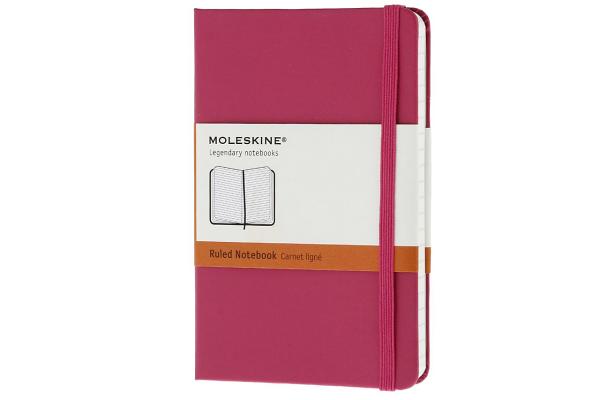 Moleskine Classic Notebook, Pocket, Ruled, Magenta, Hard Cover (3.5 X 5.5) Cover Image