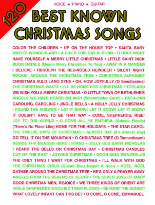 120 Best Known Christmas Songs: Piano/Vocal/Guitar By Alfred Music (Other) Cover Image