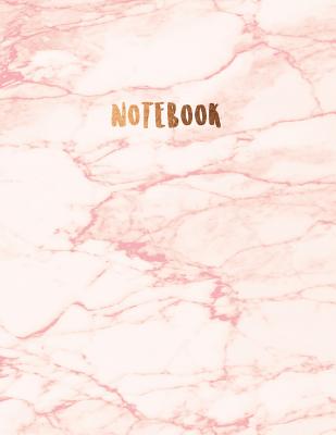 Notebook: Cute pink marble ★ Personal notes ★ Daily diary ★ Office supplies 8.5 x 11 - big notebook 150 pages Cover Image