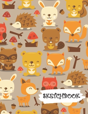 Sketchbook: Forest Animal Fun Framed Drawing Paper Notebook By Sparks Sketches Cover Image