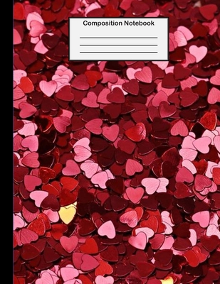 Composition Notebook: College Ruled - 8.5 x 11 Inches - 100 Pages - Hearts Design Cover Image