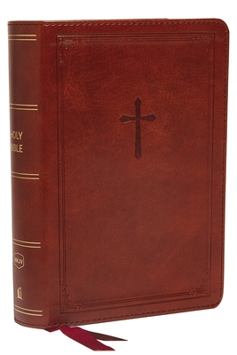 Nkjv, Reference Bible, Compact, Leathersoft, Brown, Red Letter Edition, Comfort Print: Holy Bible, New King James Version By Thomas Nelson Cover Image