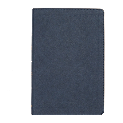 CSB Large Print Thinline Bible, Navy LeatherTouch Cover Image