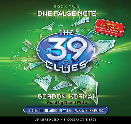 One False Note (The 39 Clues, Book 2) By Gordon Korman, David Pittu (Narrator) Cover Image