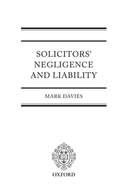 Solicitor's Negligence and Liablility Cover Image