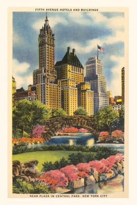 Vintage Journal Buildings near Fifth Avenue, Central Park, New York City (Pocket Sized - Found Image Press Journals)