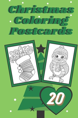 Christmas Coloring Postcard: Gift Present Book for Adults and Kids Handmade  Tear-Out Coloring Cards Create Your Own Blessings Card Ornaments  (Paperback)