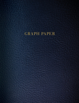 Graph Paper: Executive Style Composition Notebook - Dark Blue Leather Style, Softcover - 8.5 x 11 - 100 pages (Office Essentials) By Birchwood Press Cover Image