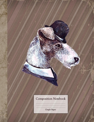 Composition Book - 5x5 Graph Paper: Gentleman Terrier with Bowler Hat Cover Image