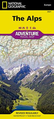 The Alps Adventure Travel Map (National Geographic Adventure Map #3321) By National Geographic Maps Cover Image