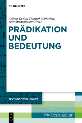 Prädikation Und Bedeutung Cover Image