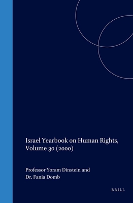 Israel Yearbook on Human Rights, Volume 30 (2000) By Dinstein (Editor), Domb (Editor) Cover Image
