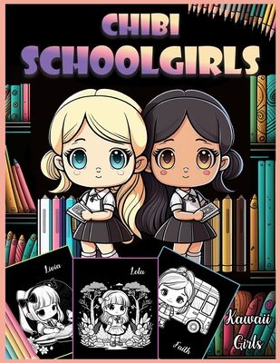 Chibi School Girls coloring book: 30 Illustrated Kawaii Designs of Manga Chibi Students By Anime Wonderland Cover Image