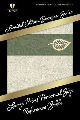 Cover for HCSB Large Print Personal Size Reference Bible, Designer Series, Linen Leaves LeatherTouch