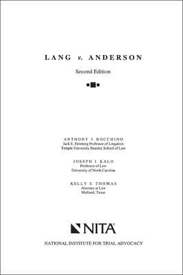 Lang v. Anderson: Case File By Anthony J. Bocchino Cover Image